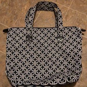 Black and white tote